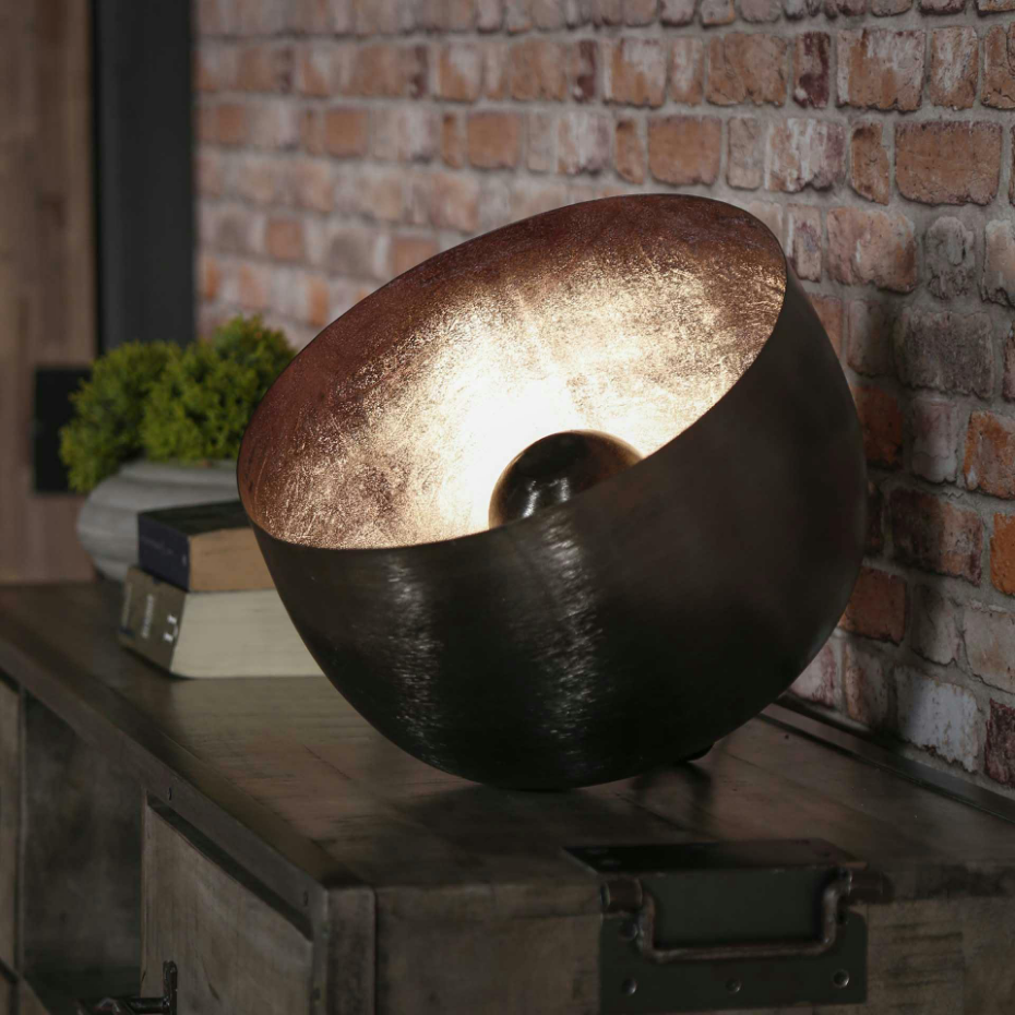 Lampe à poser industrielle cloche noire GM TRIBECA