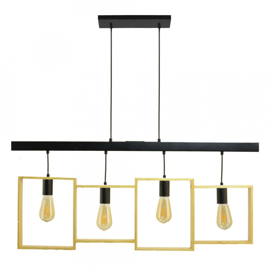 Suspension en bois d'hévéa et métal, WISSIN
