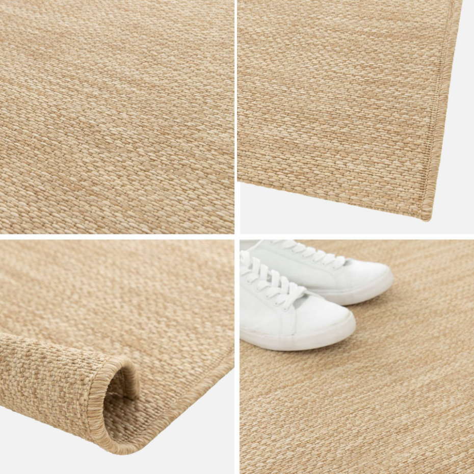 Tapis intérieur/extérieur effet jute coloris naturel TIMOTHY
