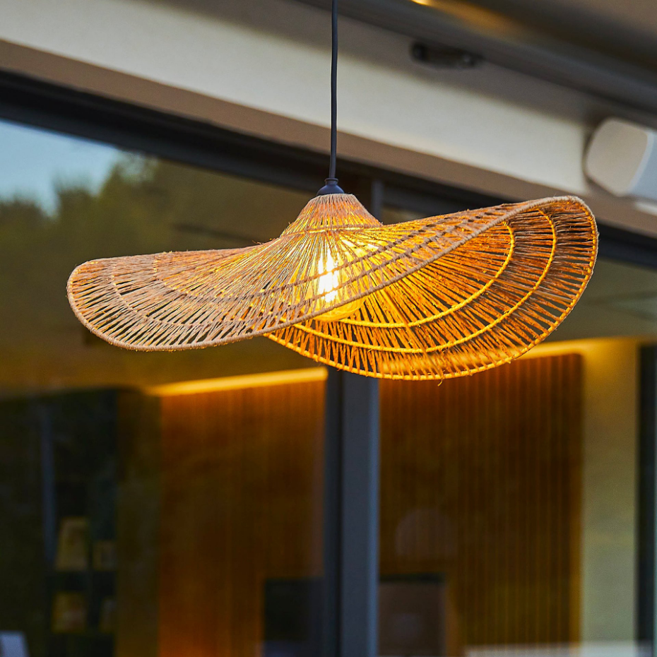 Suspension MARBELLA Extérieure Jute Beige D63cm
