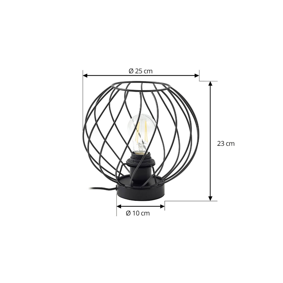 Lampe à poser en métal moderne, Danika