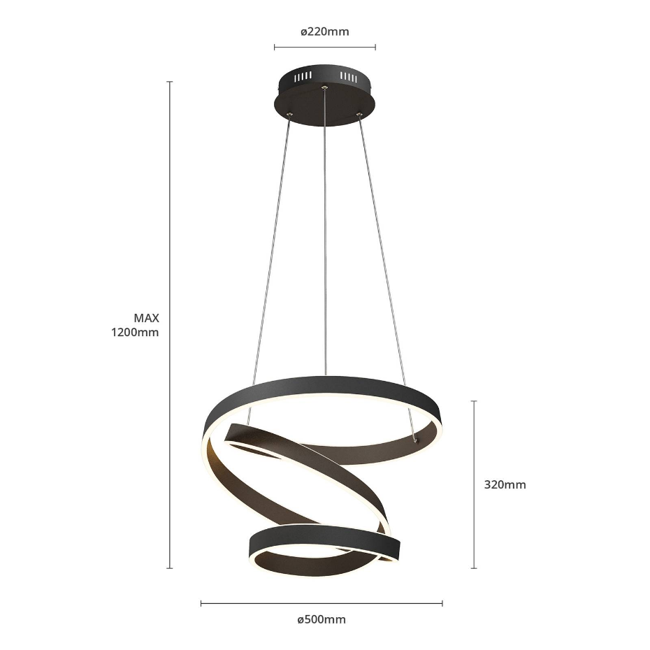 Suspension en aluminium moderneLED, Olada