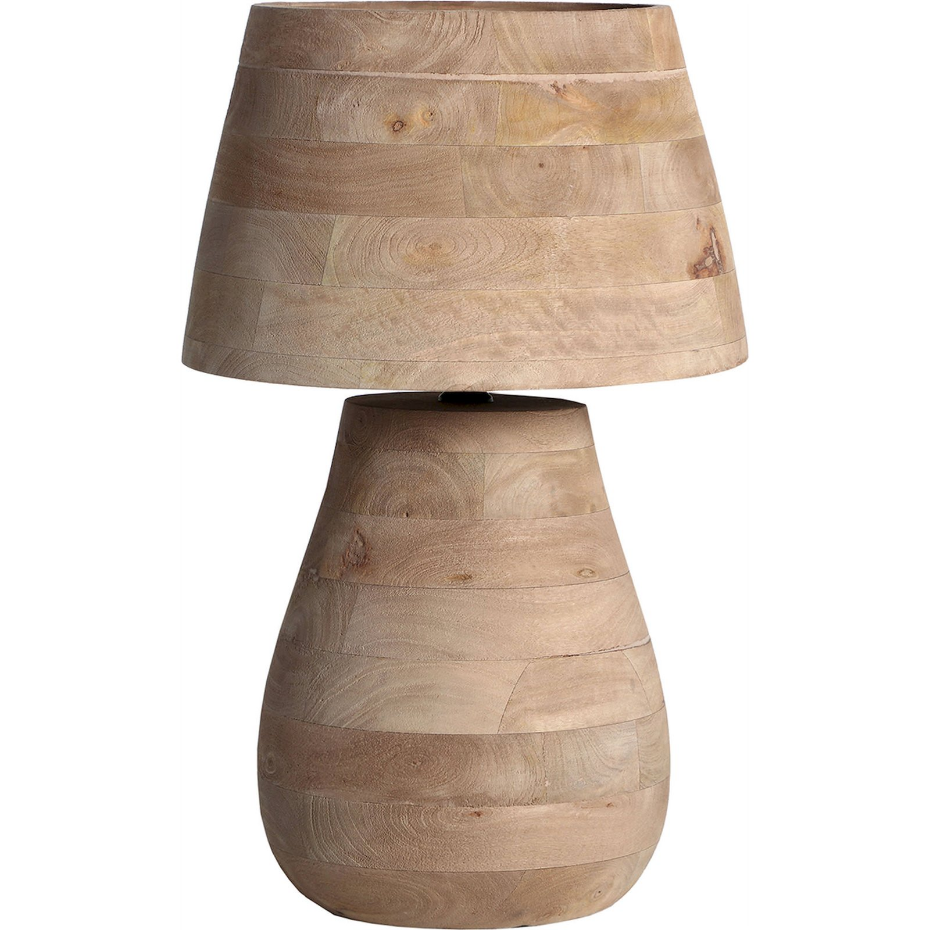 Lampe de table en bois de manguier style colonial
