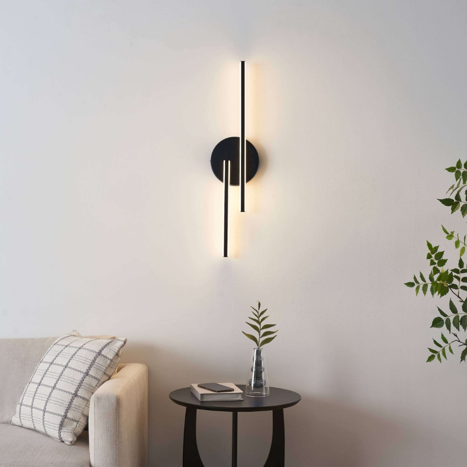 Applique LED noire longiligne - PIA