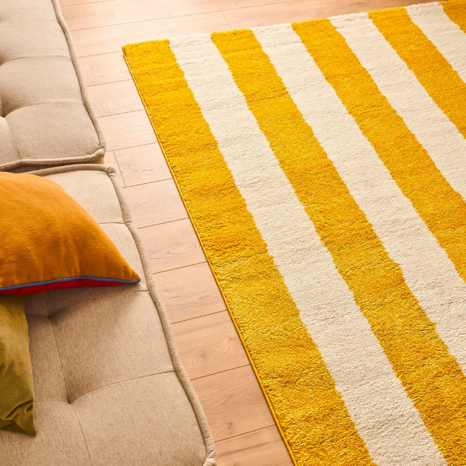 Tapis bicolore à rayures GROOVY