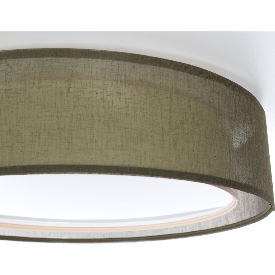 Plafonnier double en tissu rond Puro