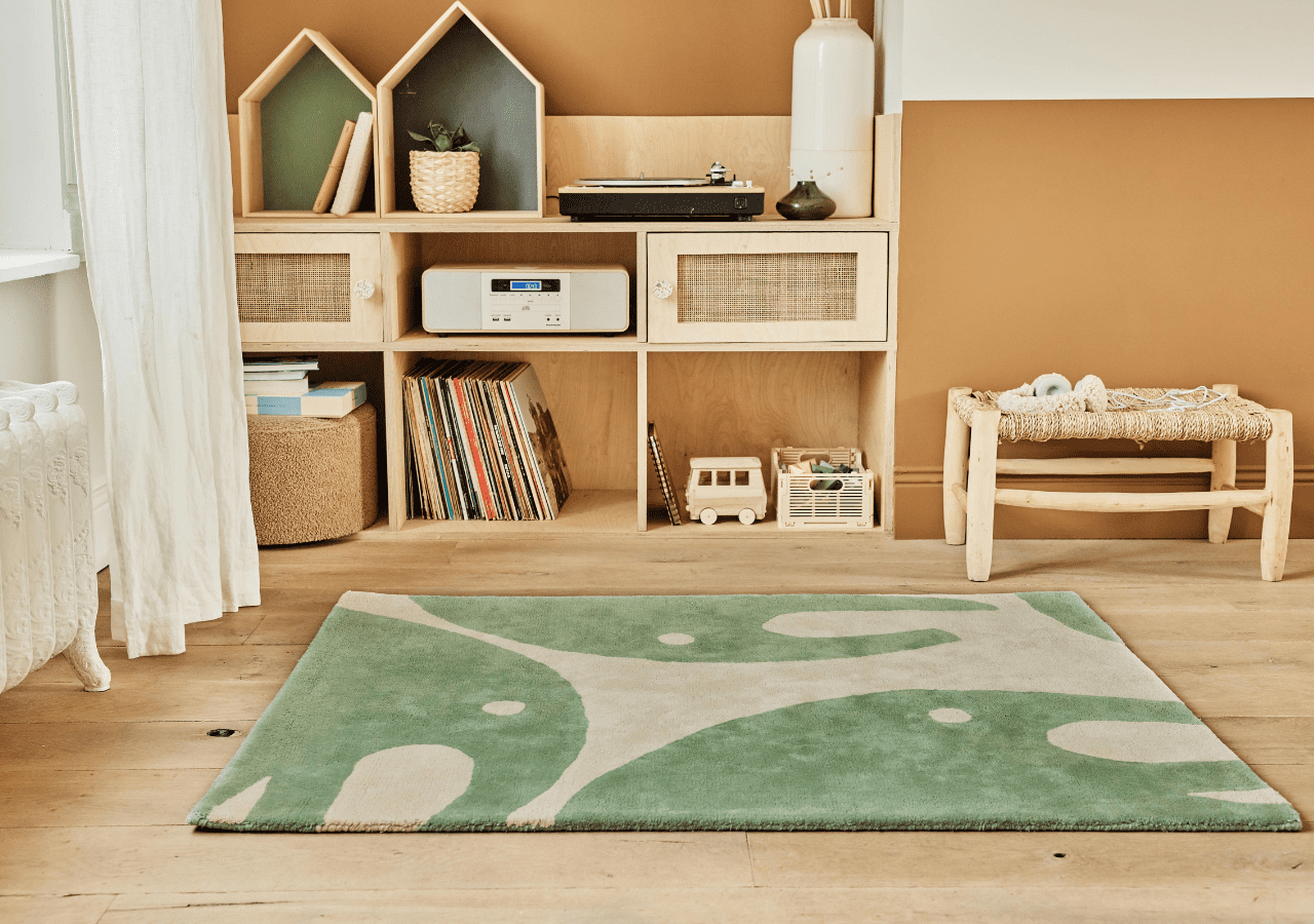 Tapis enfant rectangulaire épais, Coton bio GOTS, ELEPHANT