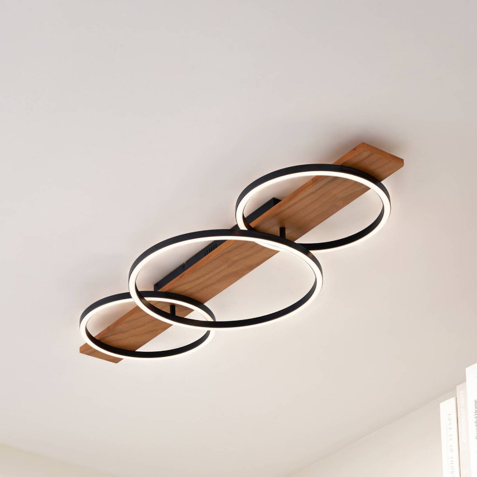 Plafonnier en bois moderneLED, Galad