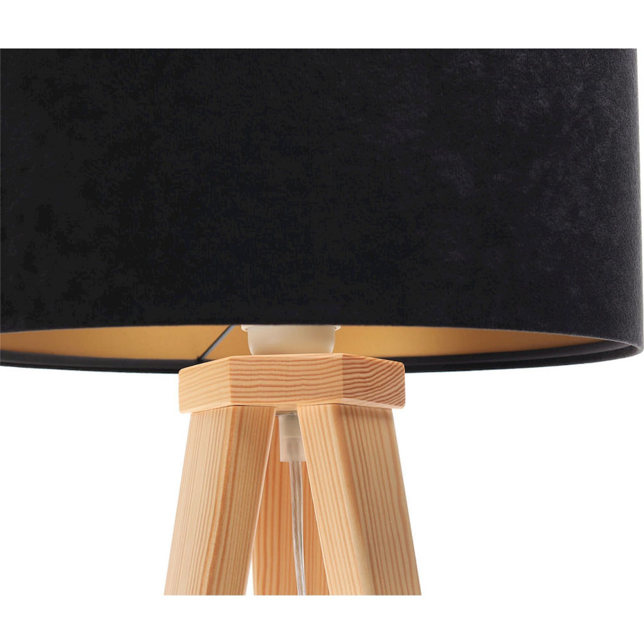 Lampe de chevet en bois Glamour