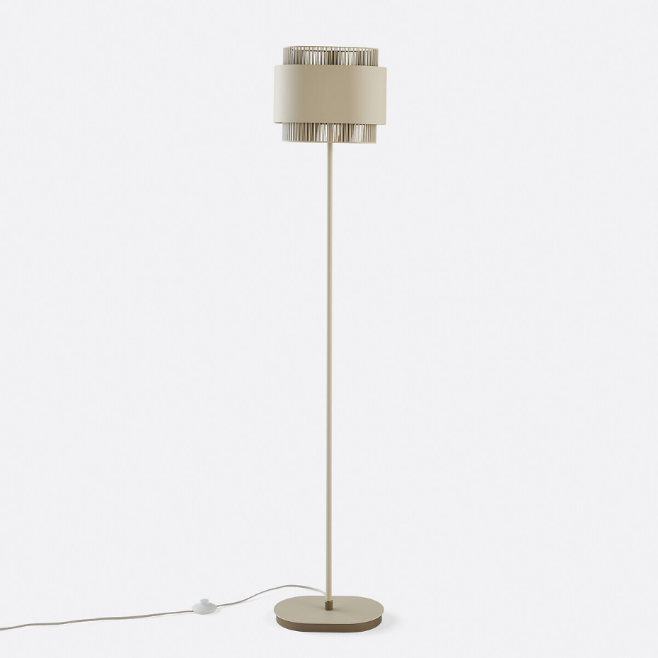 Lampadaire double en métal fer, Leila