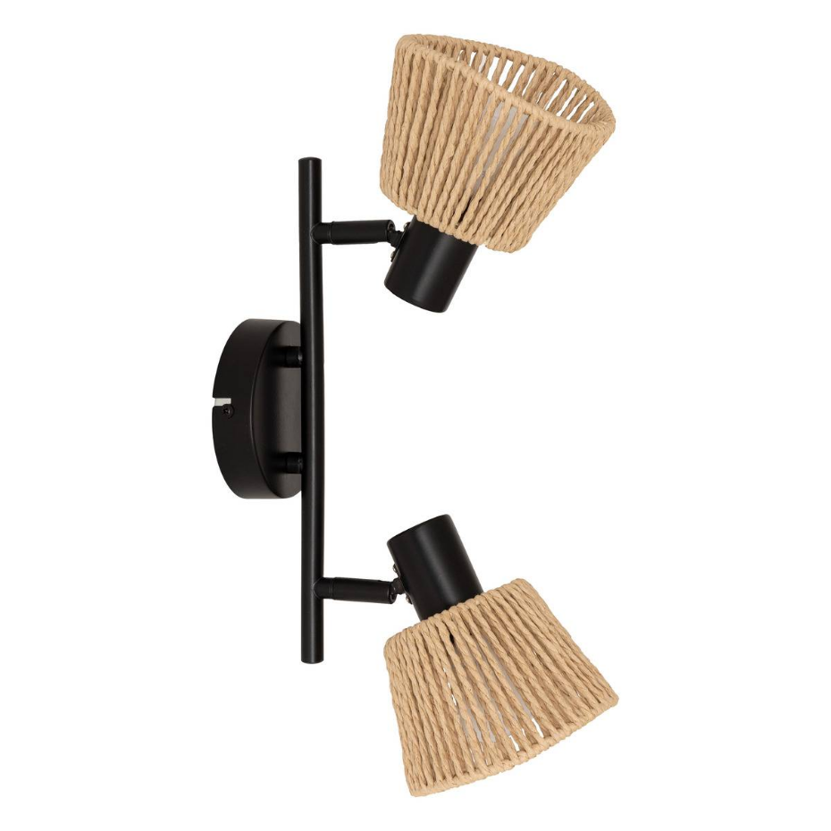 Applique murale 2 spots orientables corde tressée MYHA