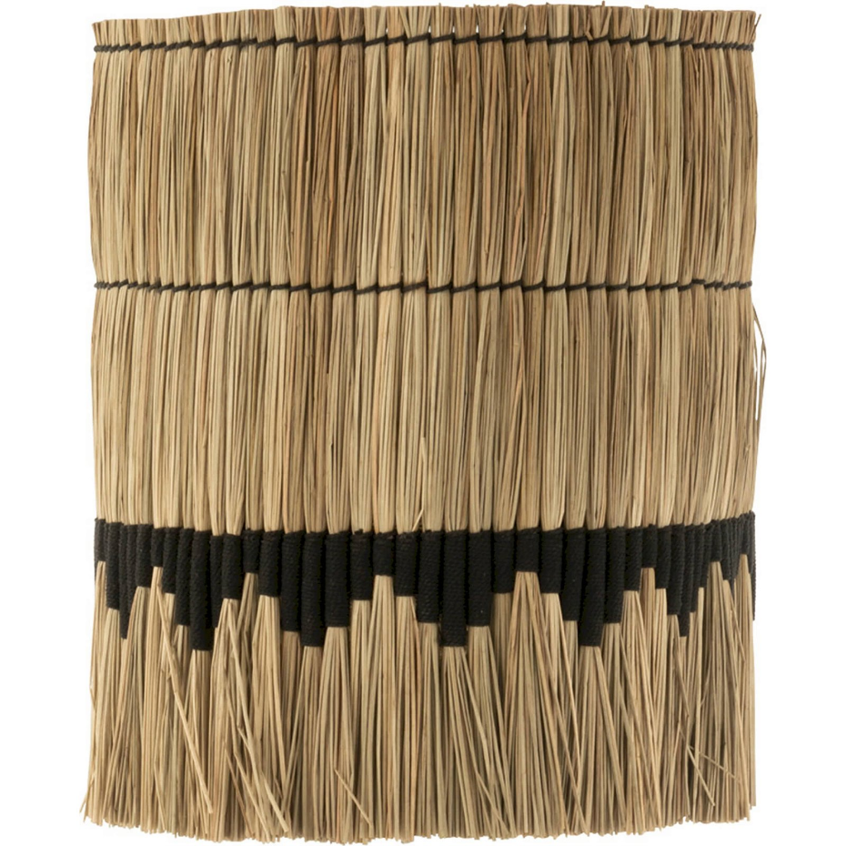 Abat-jour carré en rotin motifs herbes