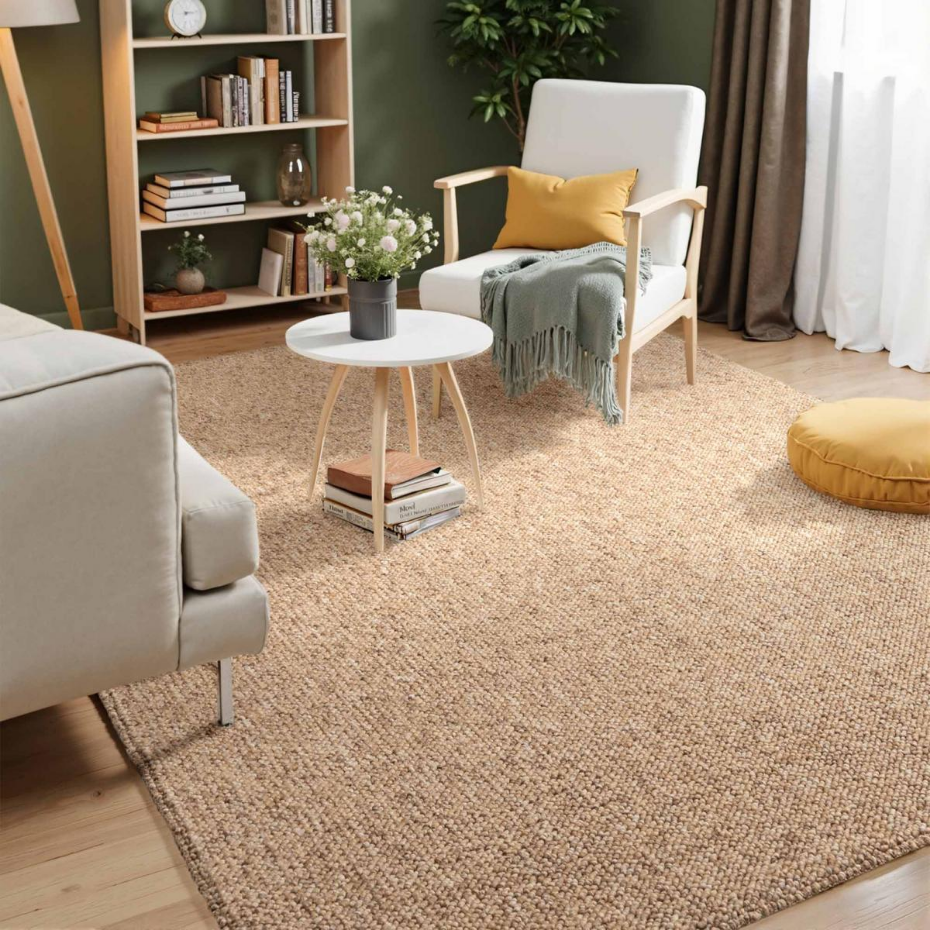 Tapis salon, motif faux uni, ROCCCO, look chaleureux, entretien