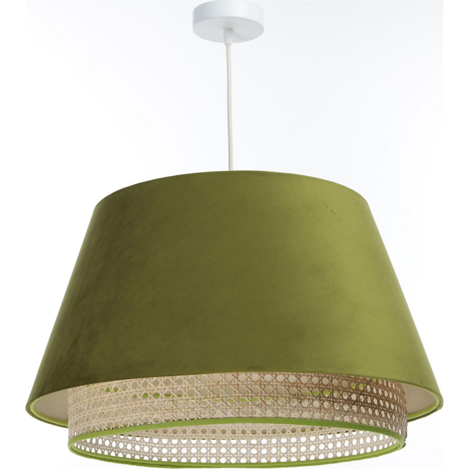 Suspension extérieure en rotin et tissu velours sensei