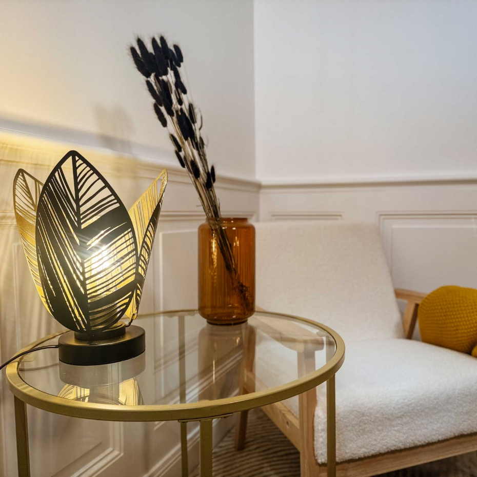 Lampe à poser en métal perforé, ELFINE