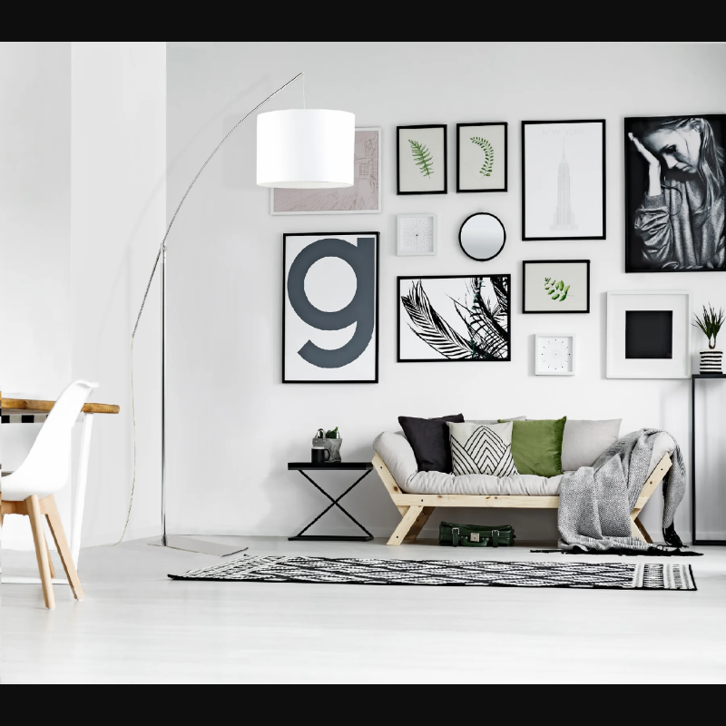 Lampadaire design en bois classique, RAINBOW