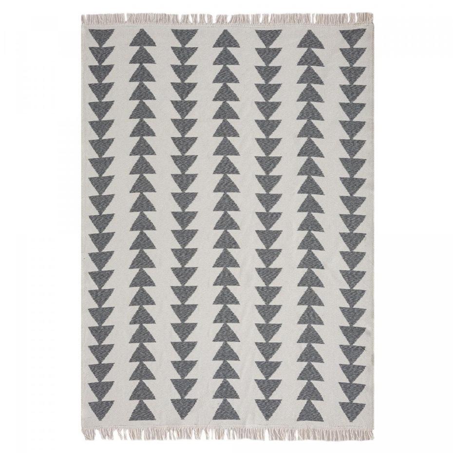 Tapis kilim reversible en coton motif scandinave BE