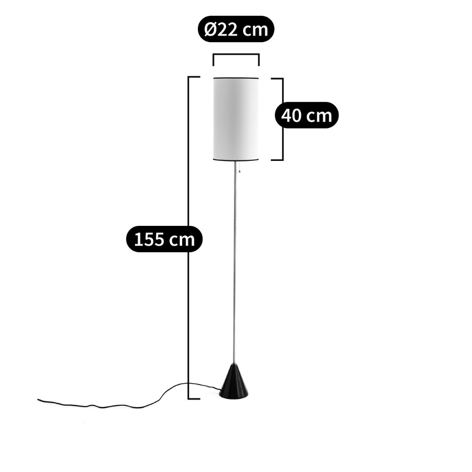Lampadaire marbre et métal fer laiton Sophonie