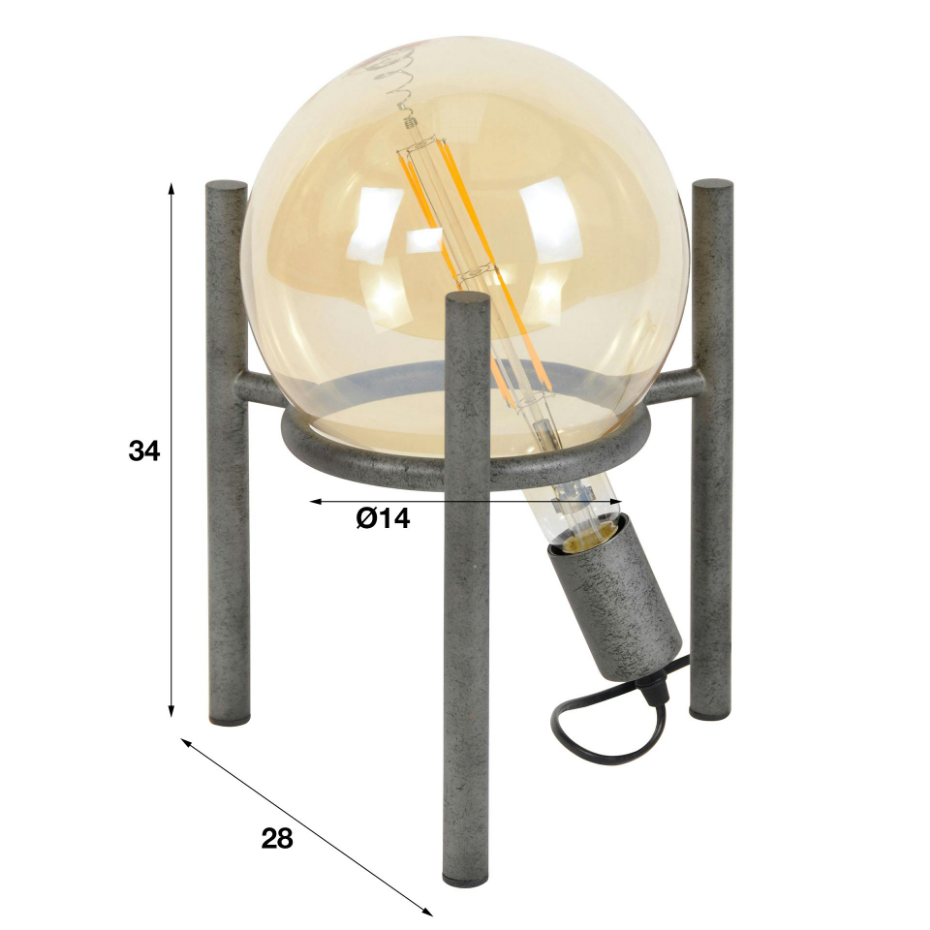Lampe moderne style baladeuse en métal RALF