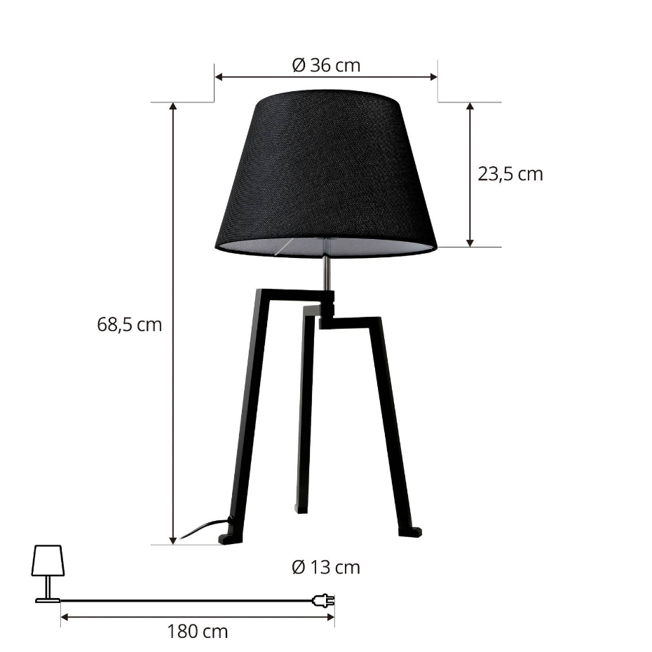 Lampe à poser en métal, Amona