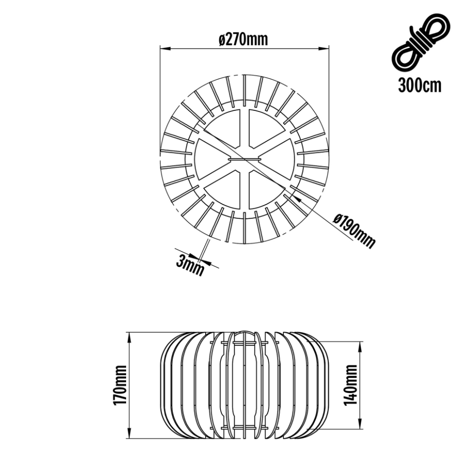 Suspension en bambou LED, LANOA