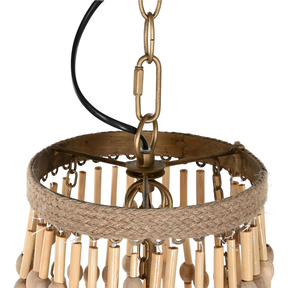 Suspension ronde en jute avec franges Balines