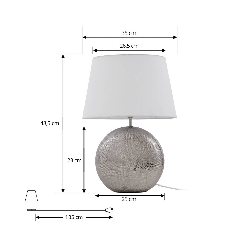 Lampe à poser en textile, Florentino