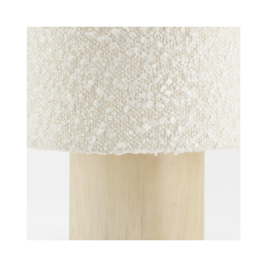 Lampe en métal et coton bouclette
