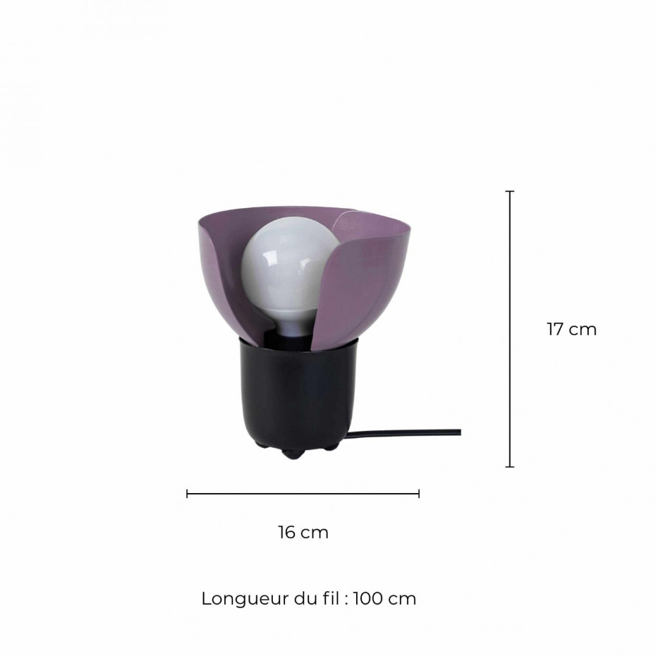 Lampe à poser en métal, LOTUS