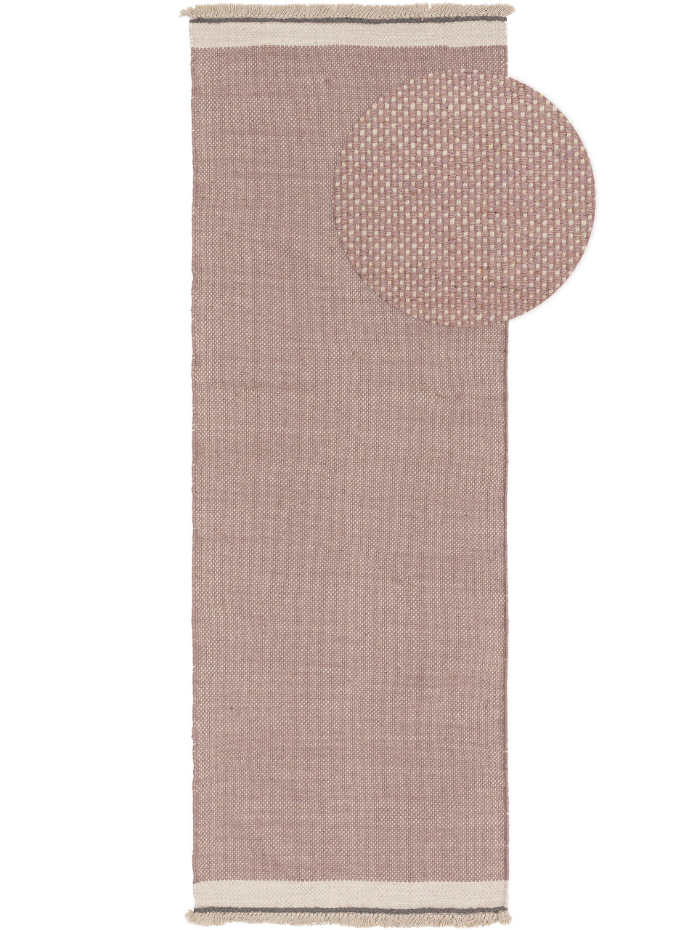 Tapis de couloir en laine tissé main KARLA