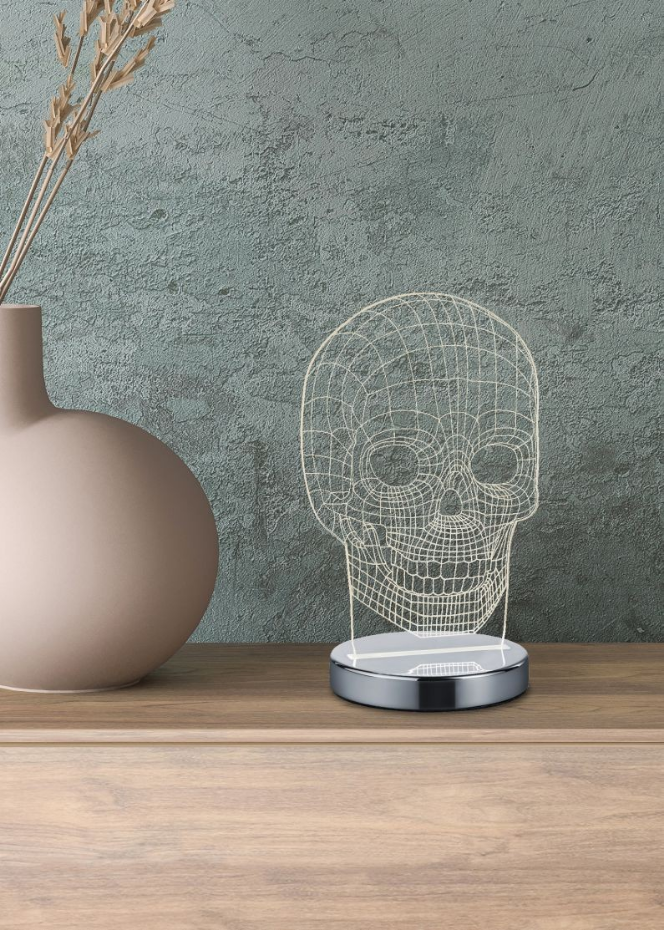 Lampe design en métal , SKULL