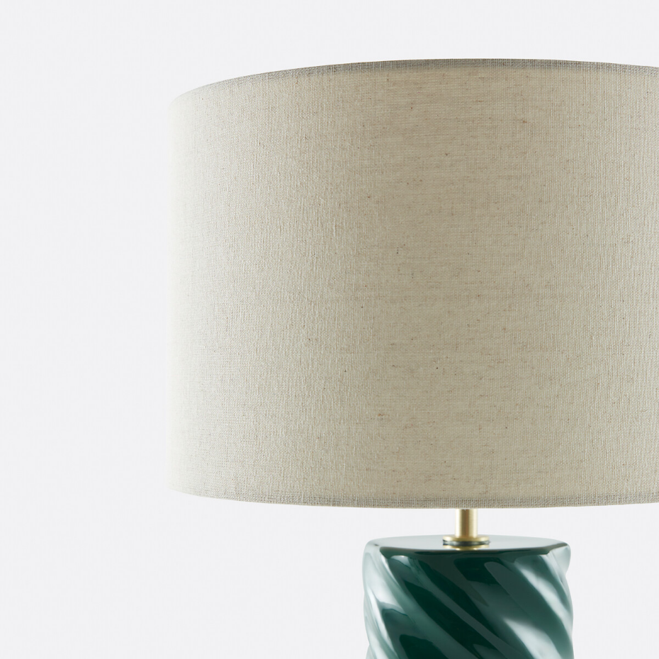 Lampe à poser céramique et lin, Dehen