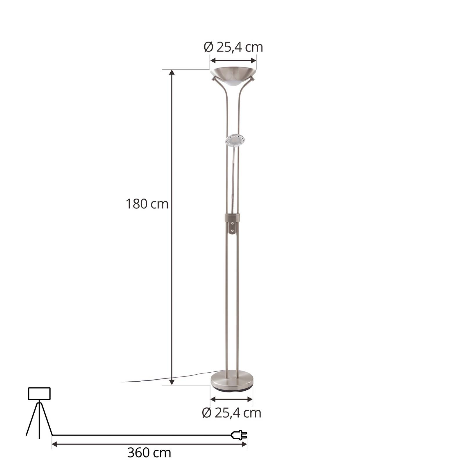 Lampadaire en métal moderneLED, Josefin