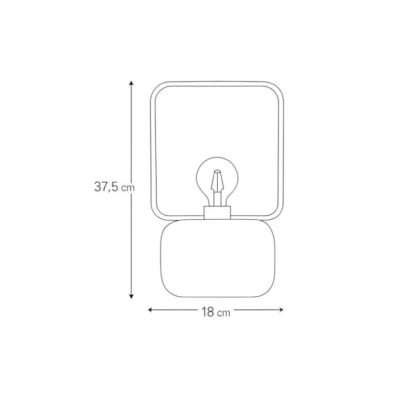 Lampe à poser céramique vert foncé et laiton Dani