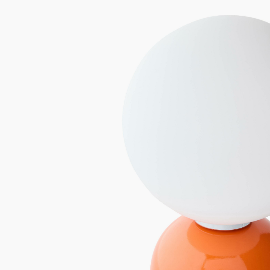 Lampe boule, 12xH22cm, en métal