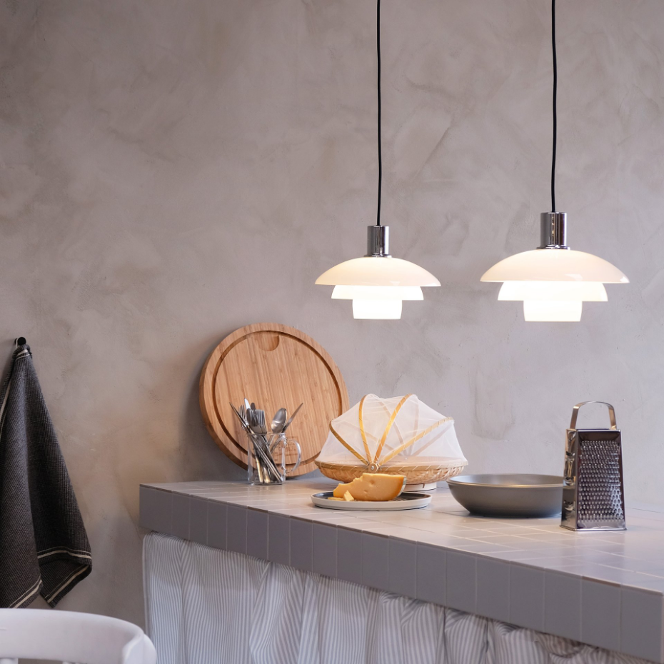 Suspension verre opale D28 MORPH