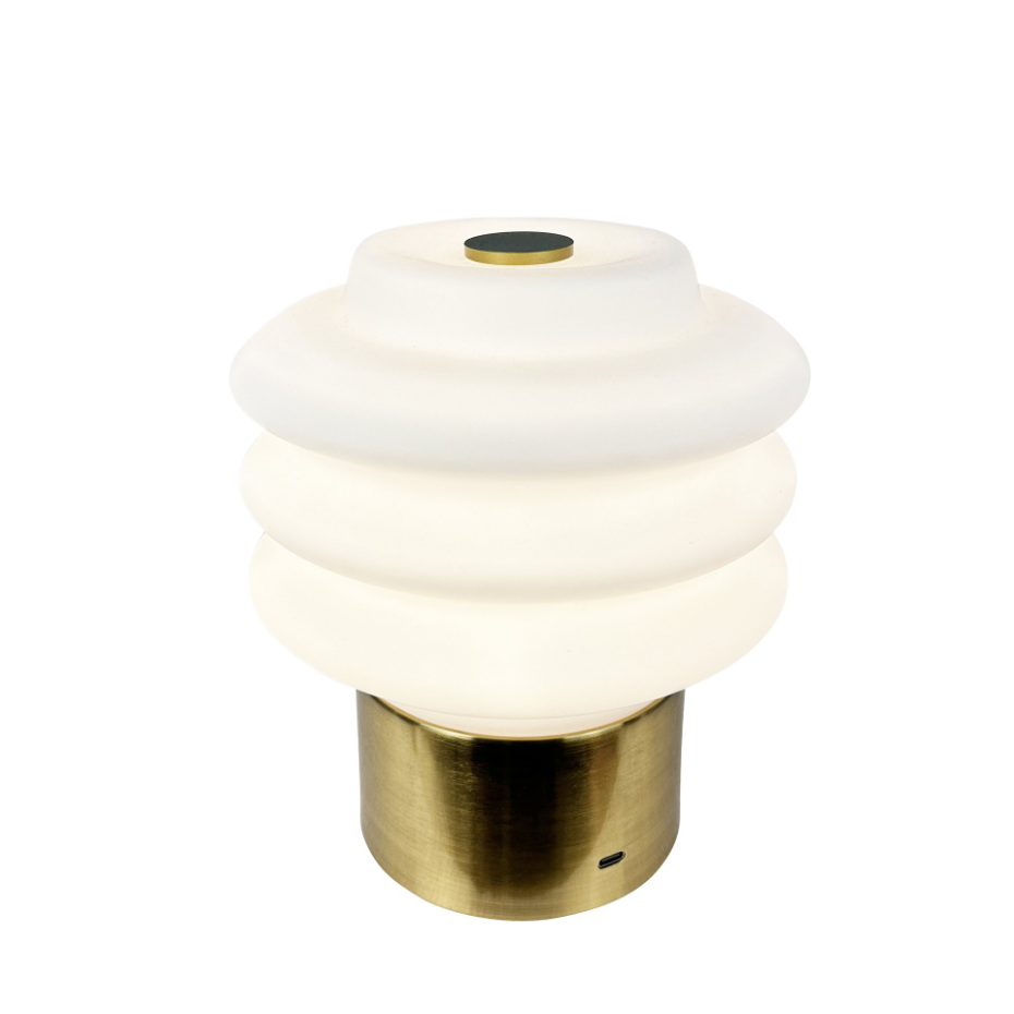 Lampe à poser LED verre opale DIVA