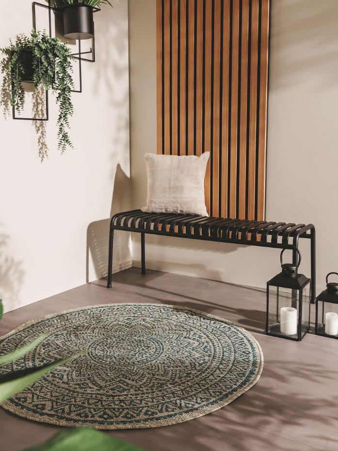 Tapis d'extérieur & intérieur rond CLEO
