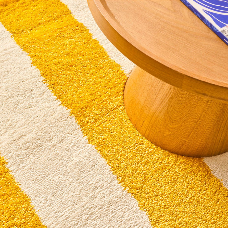 Tapis bicolore à rayures GROOVY