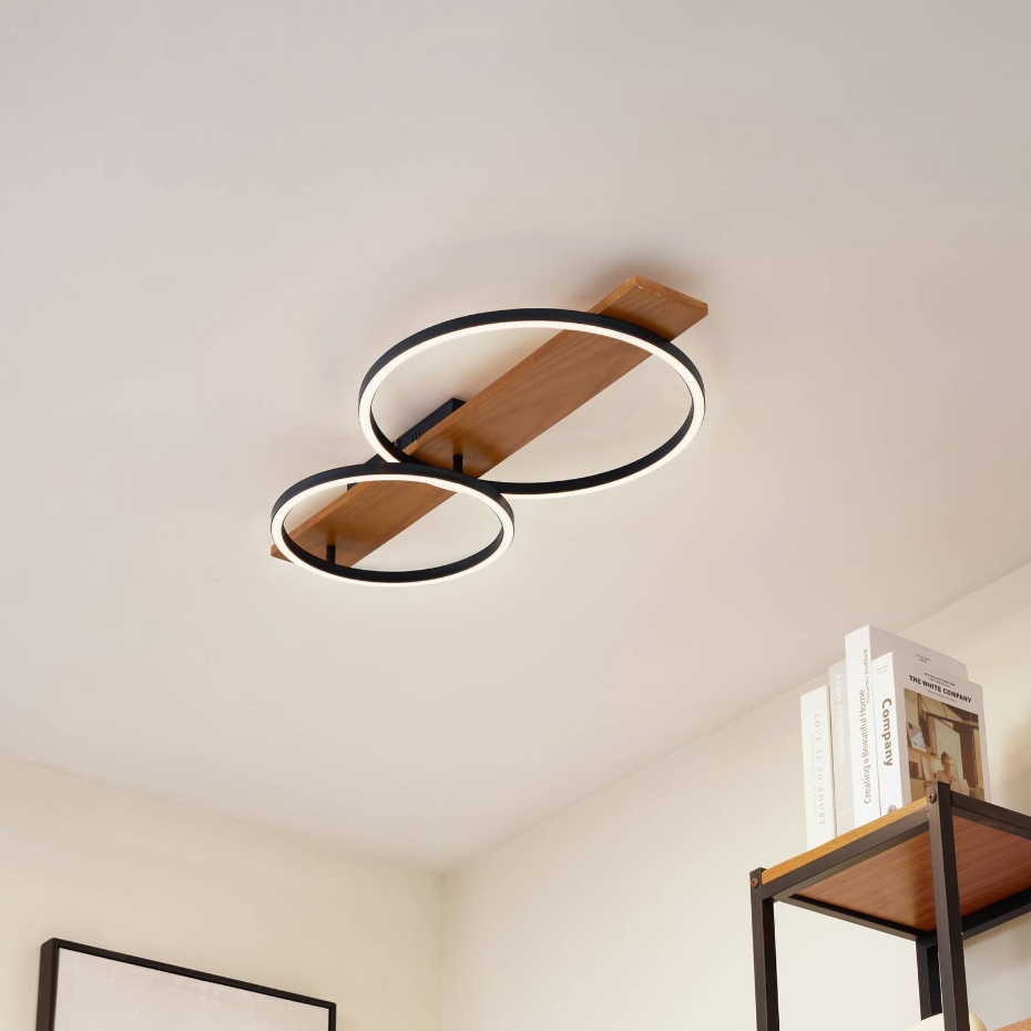Plafonnier en bois moderneLED, Galad