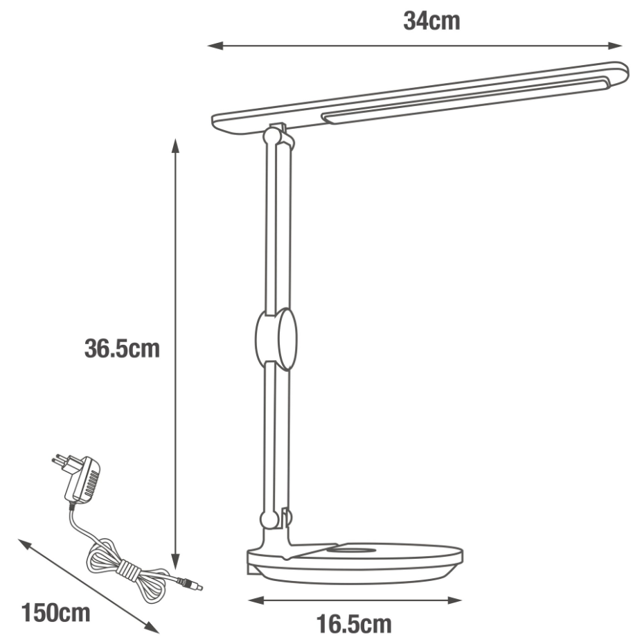 Lampe de bureau en plastique, ALEX PLUS