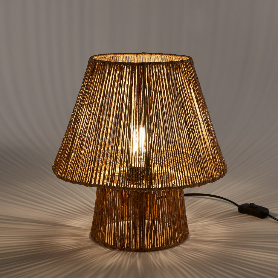Lampe à poser en jute, Yaku