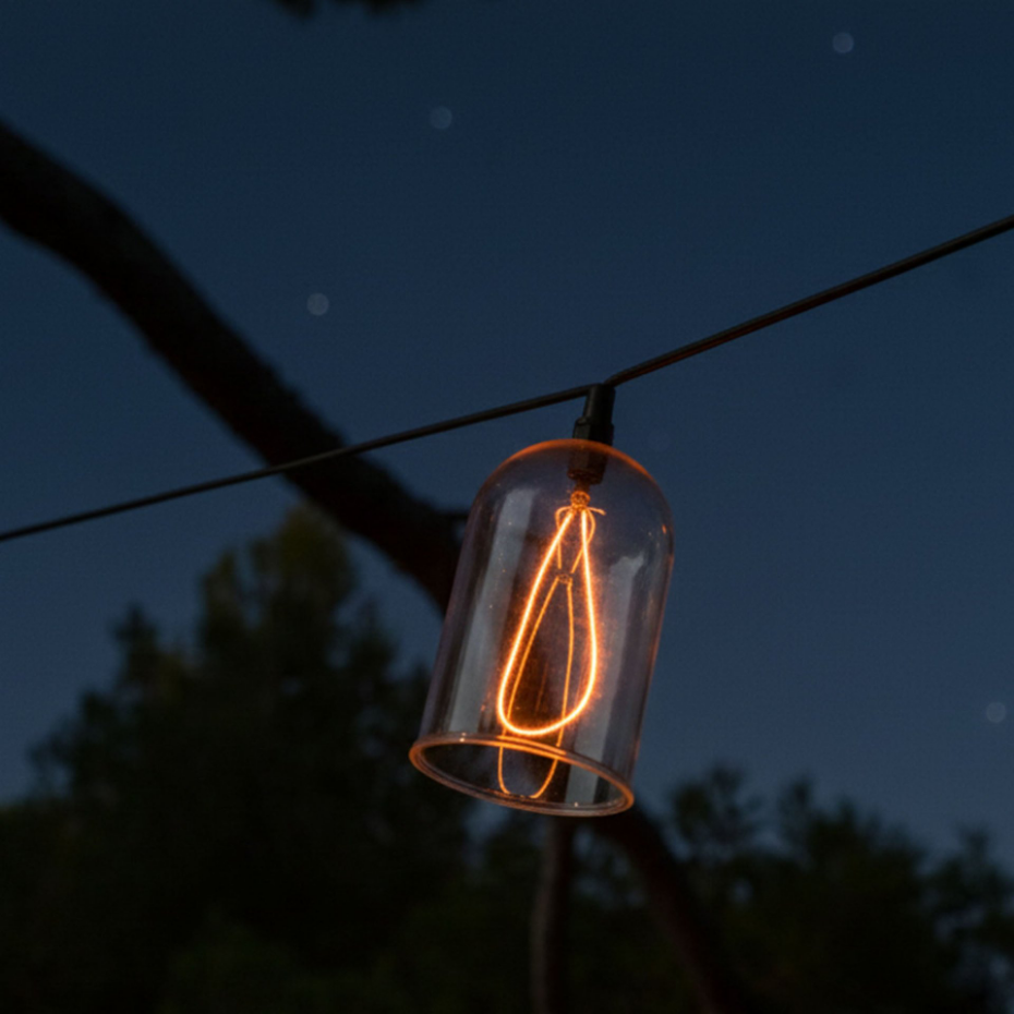 Guirlande filament GLOW LIGHT 8 cloches 15M