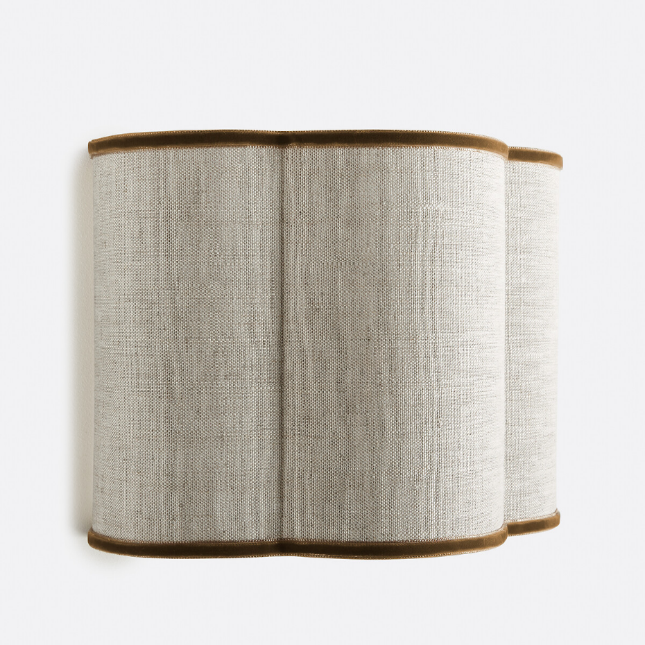 Applique en lin et velours, THADE
