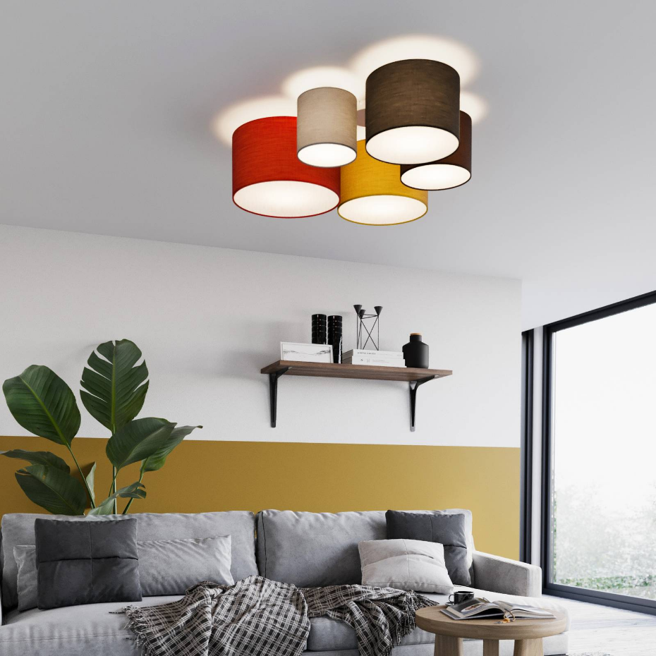 Plafonnier en textile moderne, Laurenz