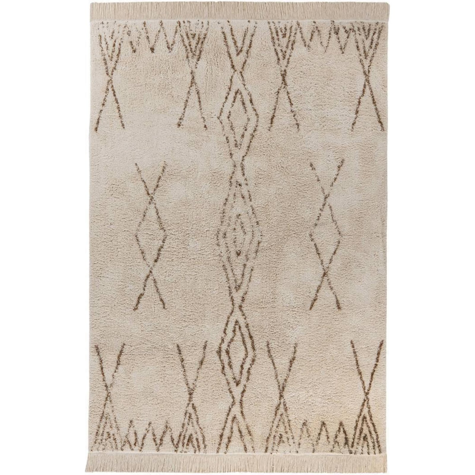 Tapis rectangulaire en coton tufté main