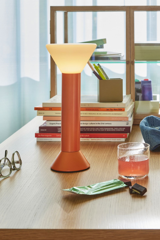 Lampe portable en verre et fer FLASH