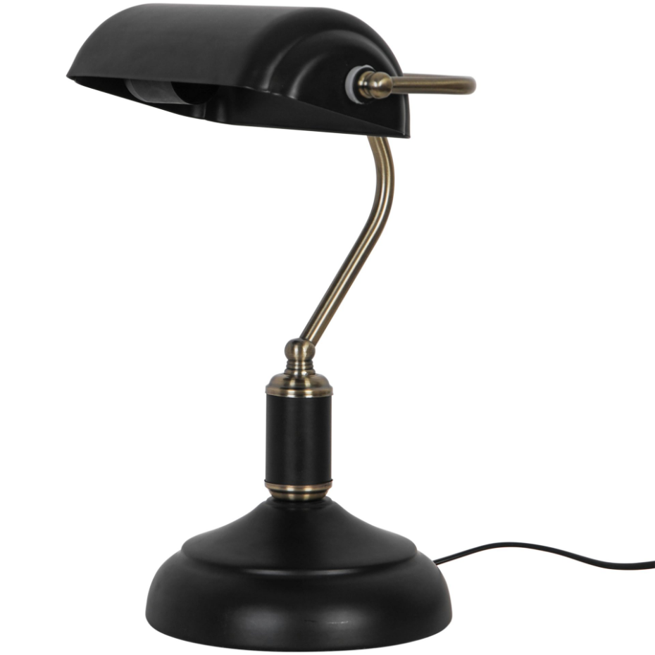 Lampe de bureau en verre et métal, ANITA