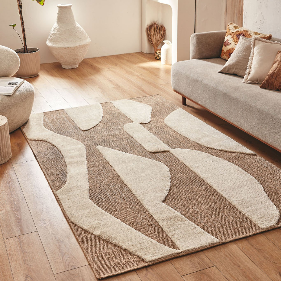 Tapis de salon reliefs PALMA