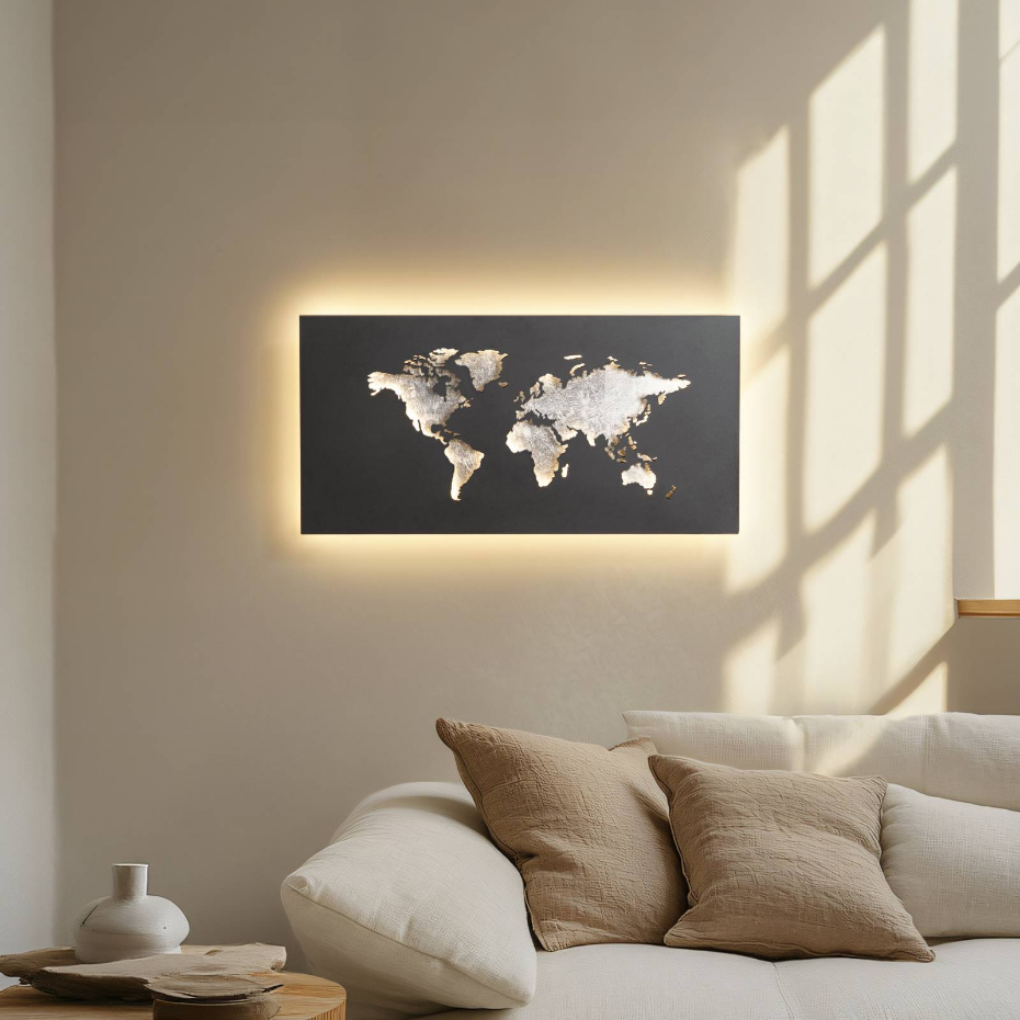 Applique en métal moderneLED, World